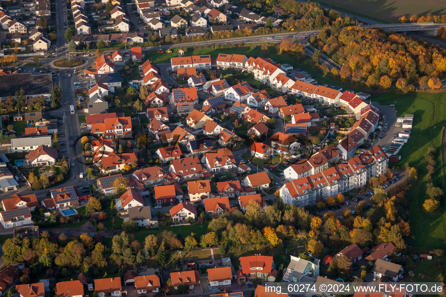 Aerial photograpy of Rülzheim in the state Rhineland-Palatinate, Germany