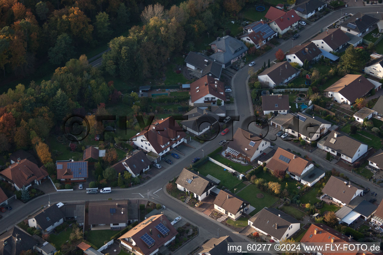 Rülzheim in the state Rhineland-Palatinate, Germany from above