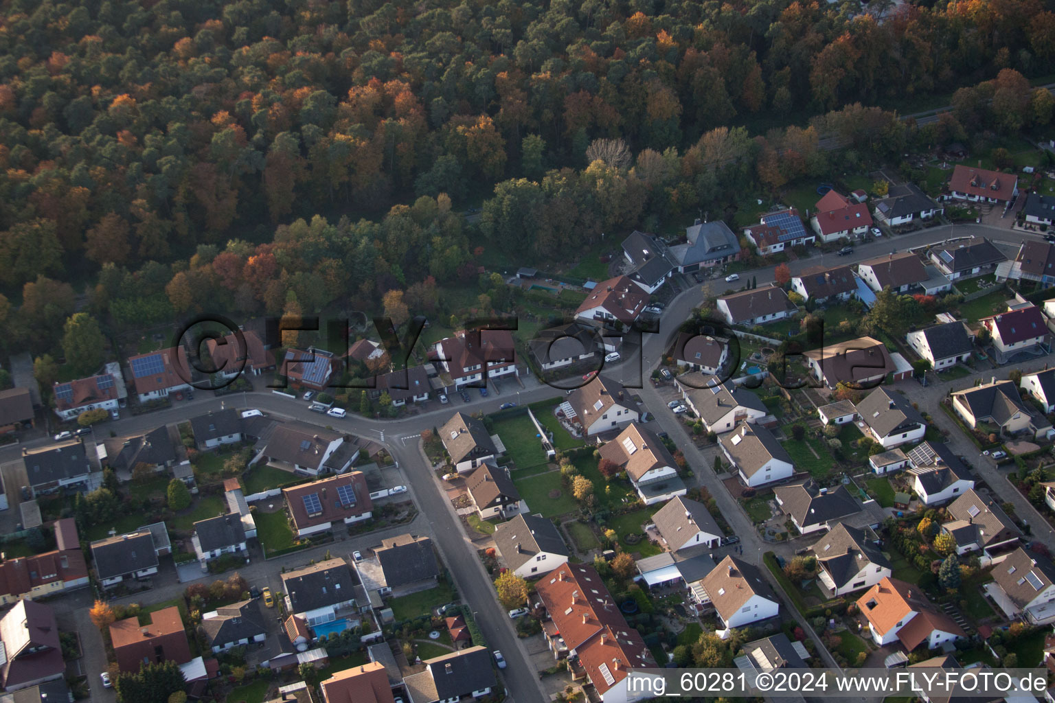 Rülzheim in the state Rhineland-Palatinate, Germany seen from above