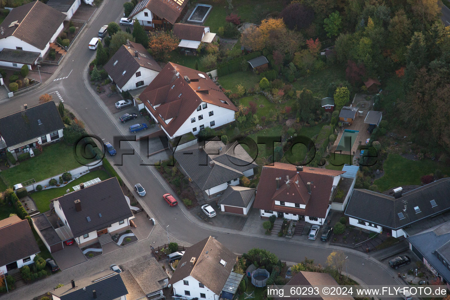 Oblique view of Rülzheim in the state Rhineland-Palatinate, Germany