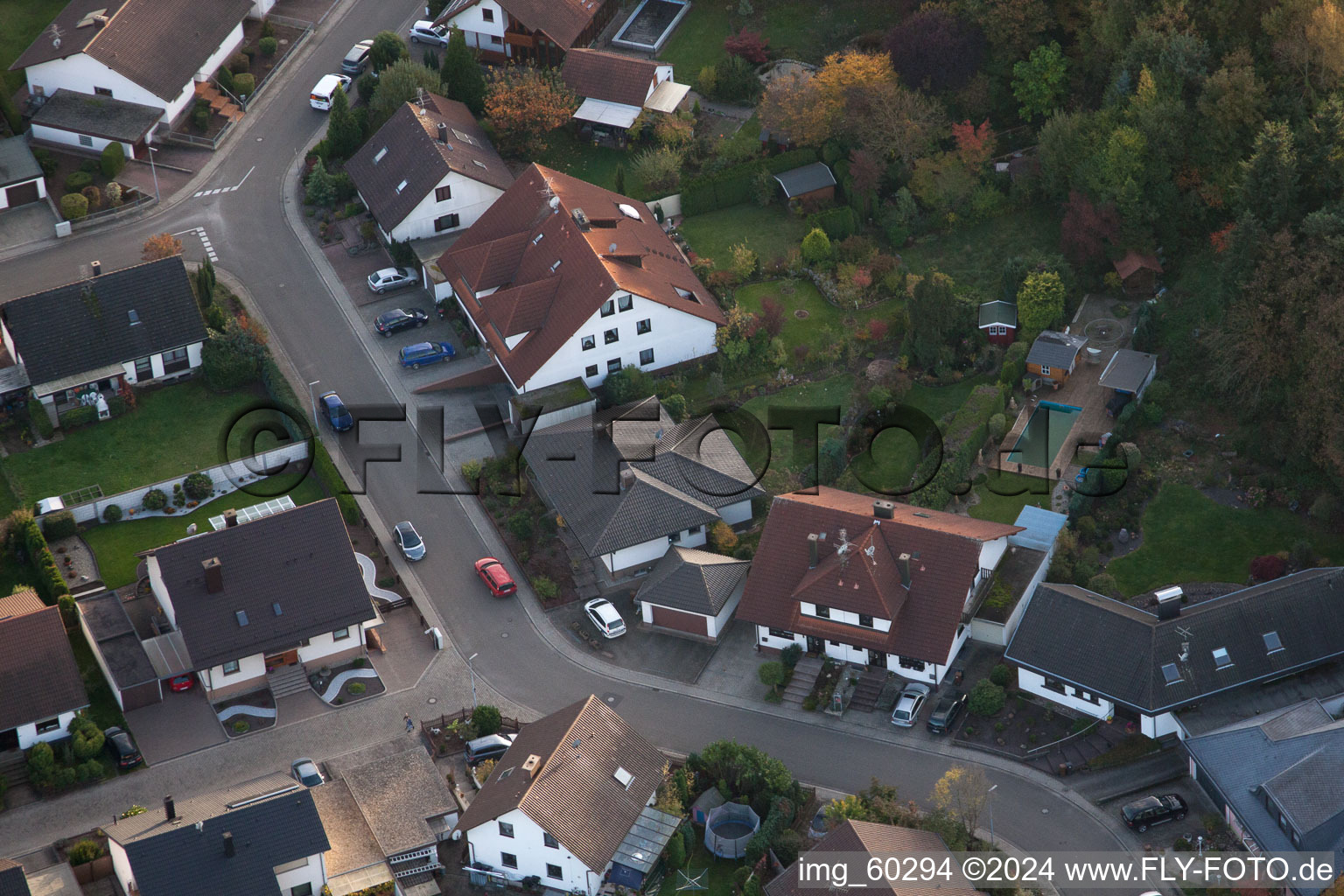 Rülzheim in the state Rhineland-Palatinate, Germany from above