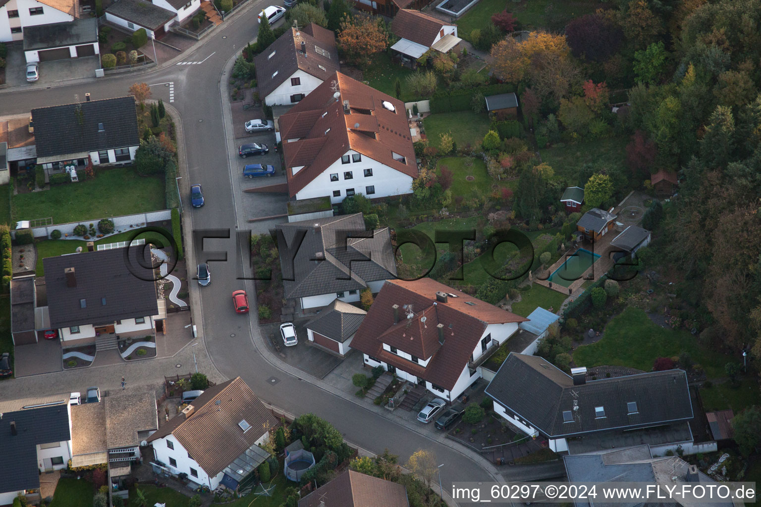 Rülzheim in the state Rhineland-Palatinate, Germany from the plane