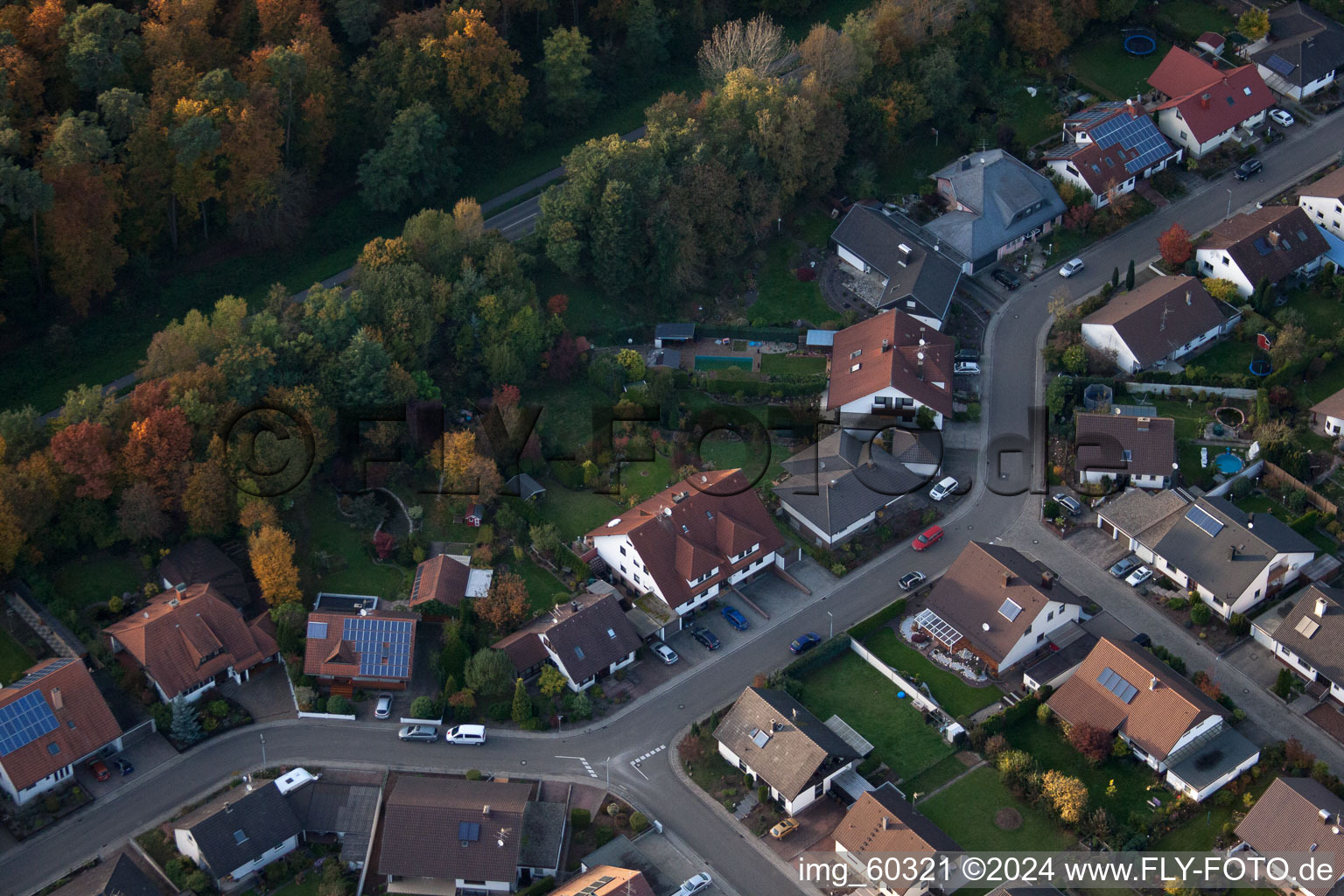 Rülzheim in the state Rhineland-Palatinate, Germany seen from a drone