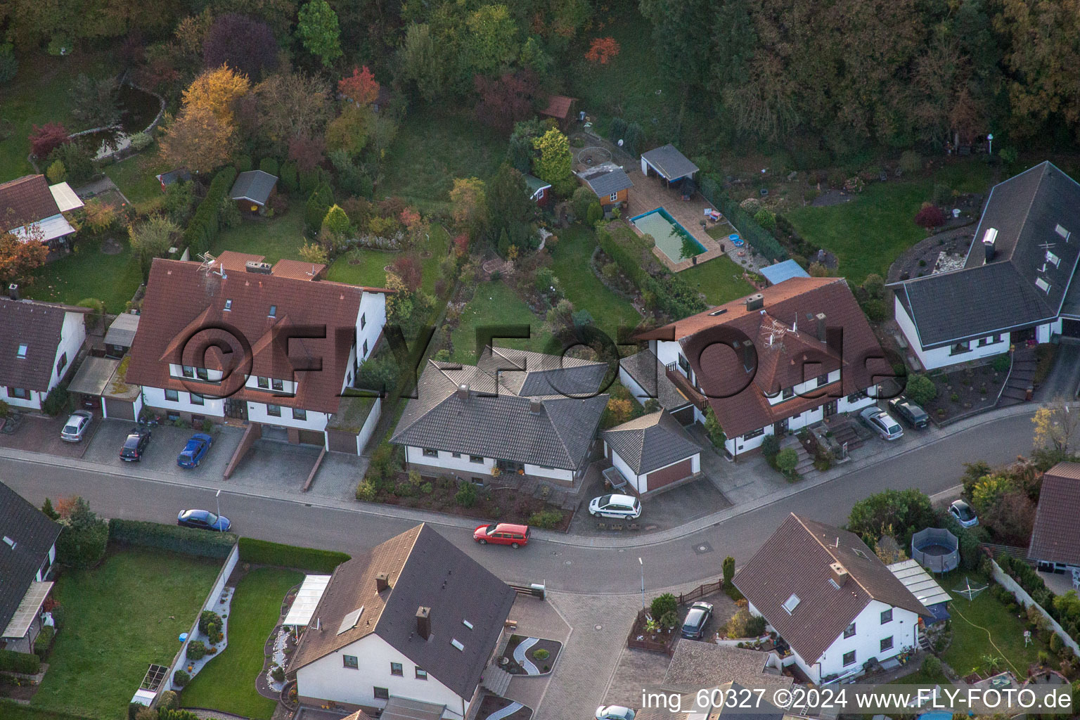 Oblique view of Rülzheim in the state Rhineland-Palatinate, Germany