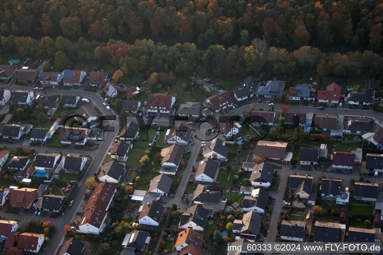 Rülzheim in the state Rhineland-Palatinate, Germany seen from above