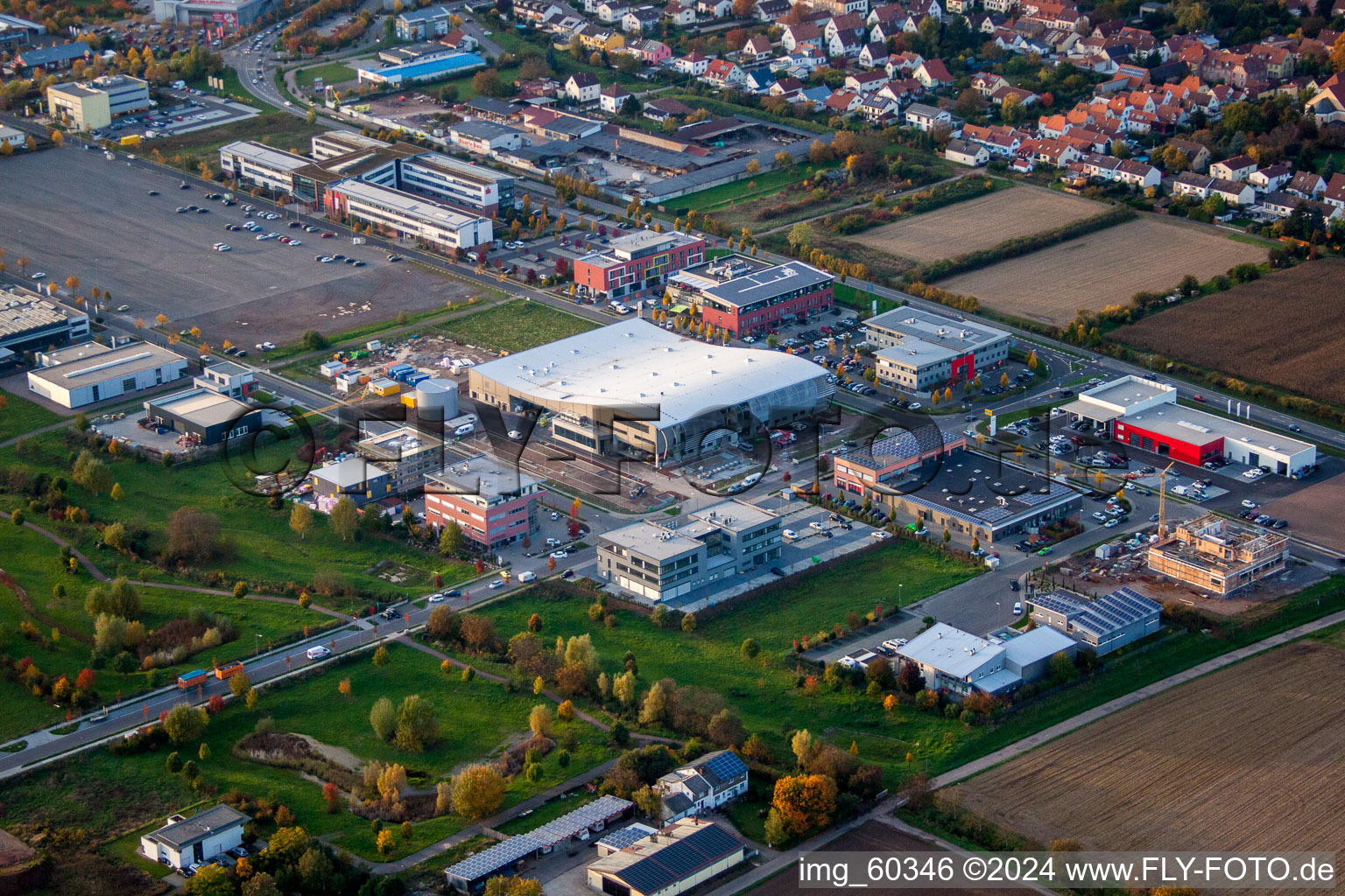 Commercial area south in the district Queichheim in Landau in der Pfalz in the state Rhineland-Palatinate, Germany