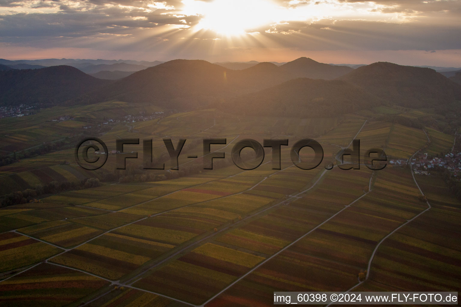 Ranschbach in the state Rhineland-Palatinate, Germany from a drone