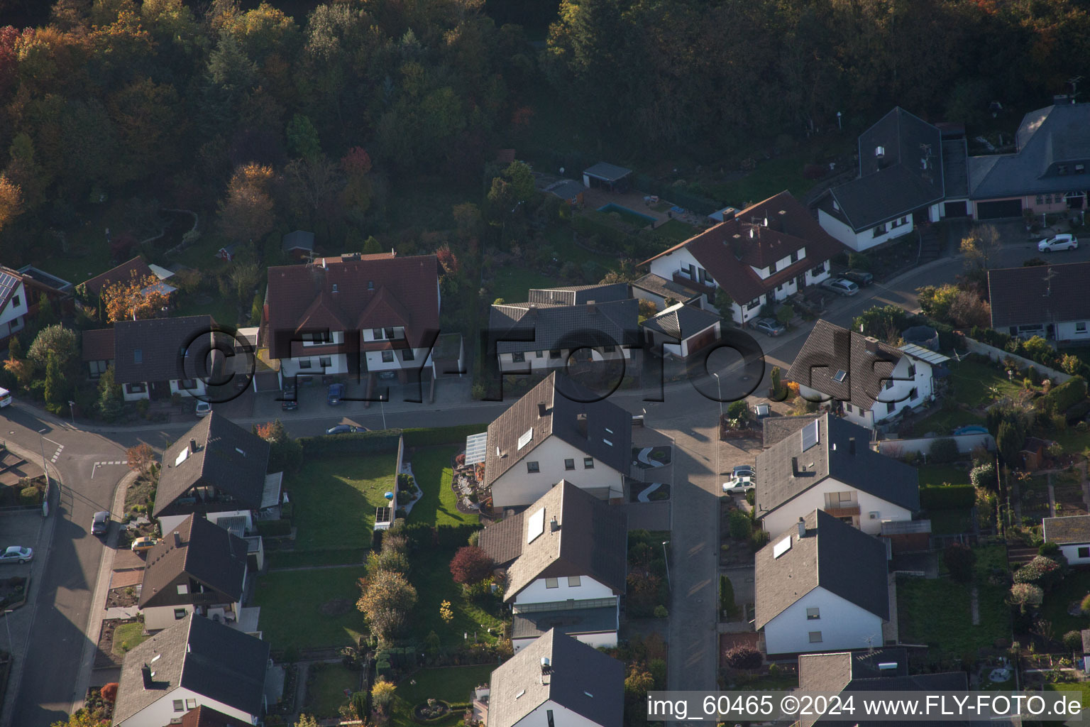 Oblique view of S in Rülzheim in the state Rhineland-Palatinate, Germany