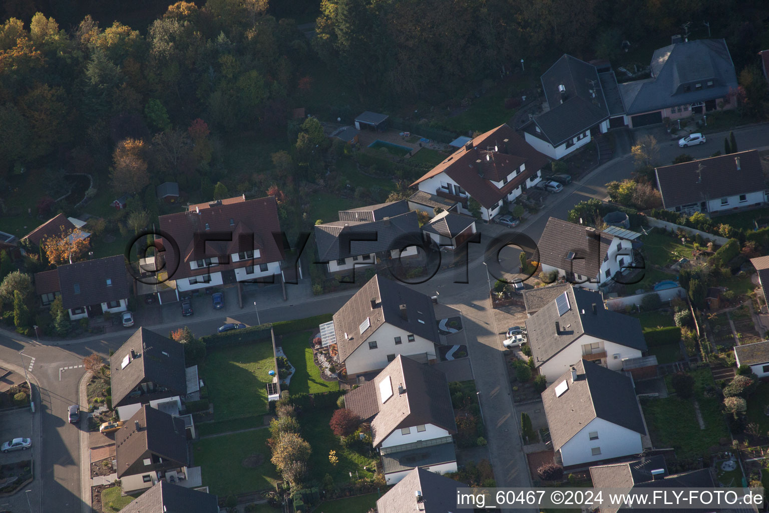 S in Rülzheim in the state Rhineland-Palatinate, Germany from above