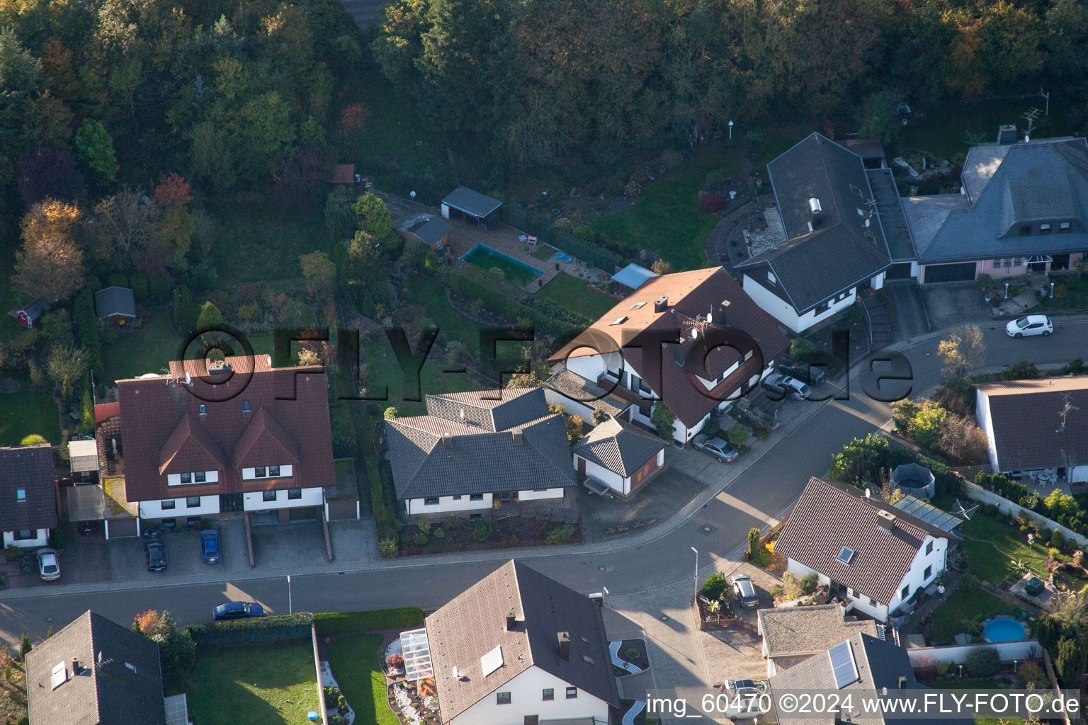 S in Rülzheim in the state Rhineland-Palatinate, Germany seen from above