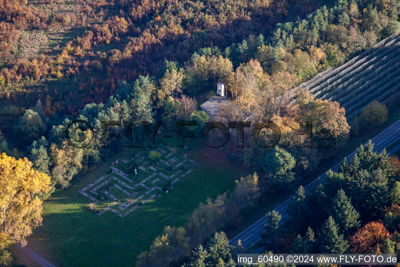 S in Rülzheim in the state Rhineland-Palatinate, Germany from above