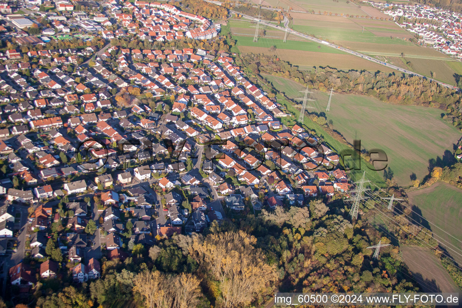 Drone image of S in Rülzheim in the state Rhineland-Palatinate, Germany