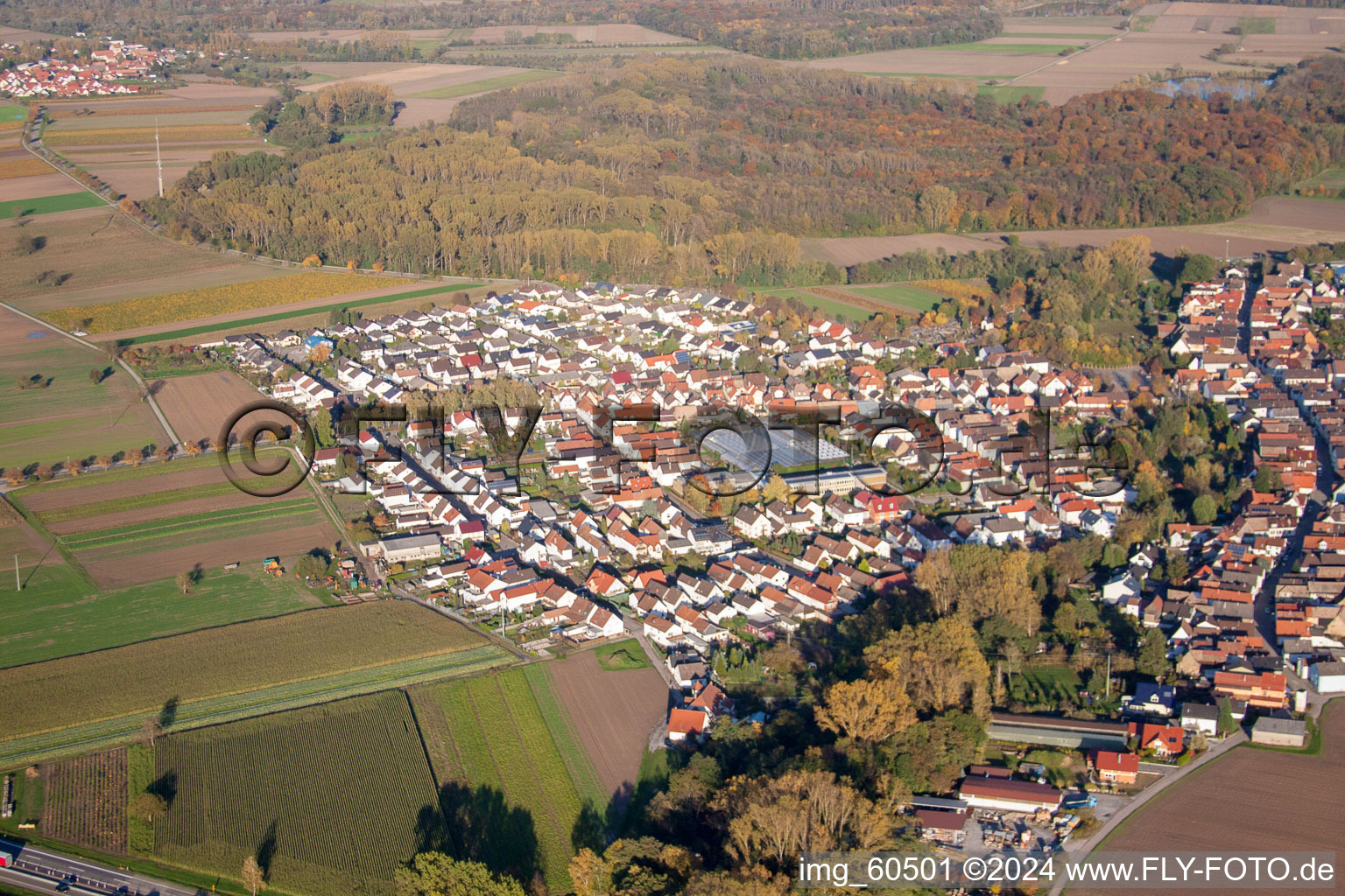 Drone image of Kuhardt in the state Rhineland-Palatinate, Germany