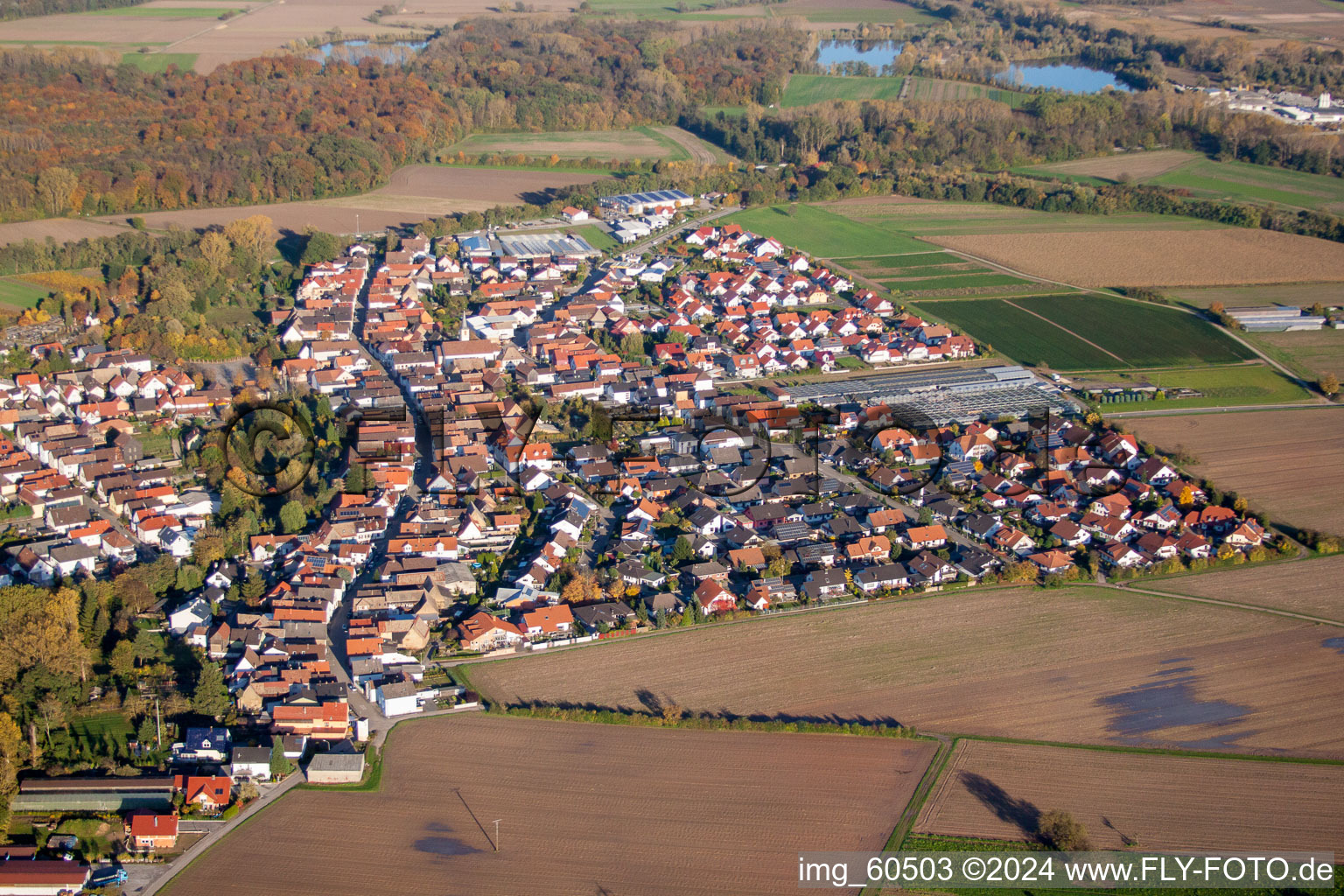 Drone image of Kuhardt in the state Rhineland-Palatinate, Germany