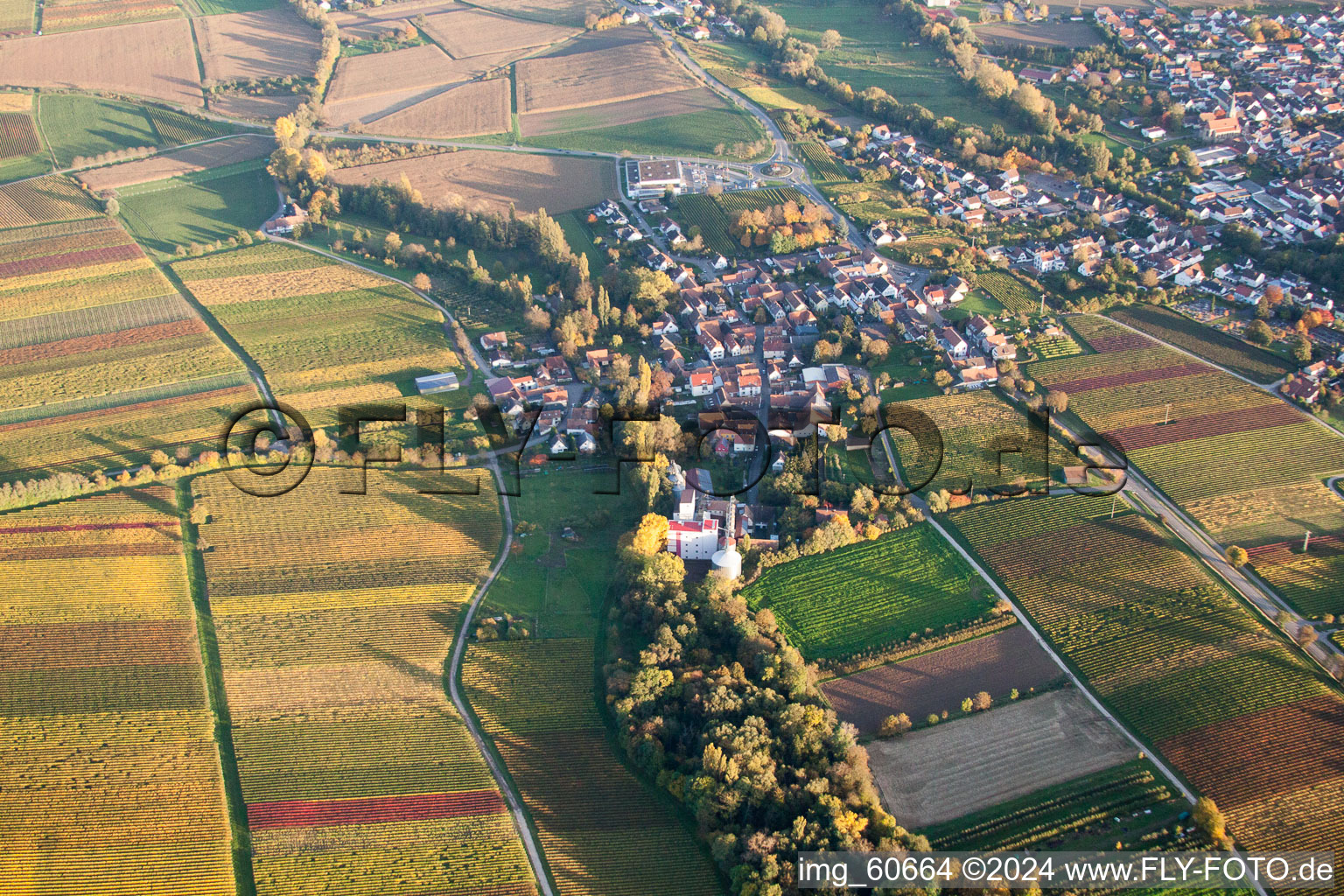 Village view in the district Appenhofen in Billigheim-Ingenheim in the state Rhineland-Palatinate, Germany