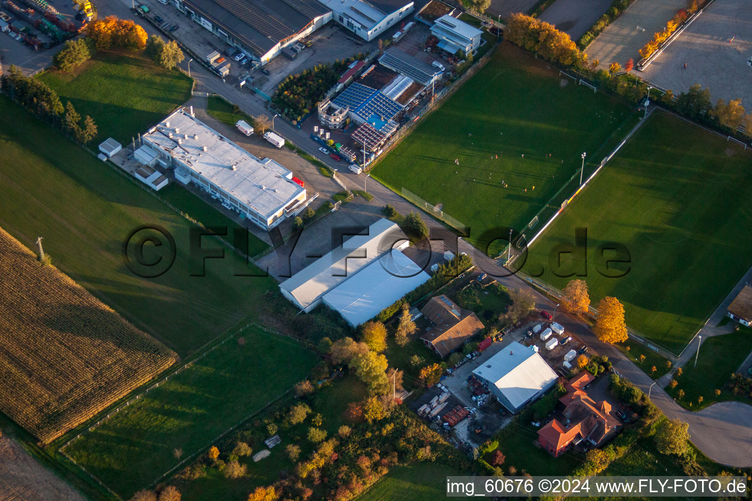 Aerial photograpy of District Billigheim in Billigheim-Ingenheim in the state Rhineland-Palatinate, Germany