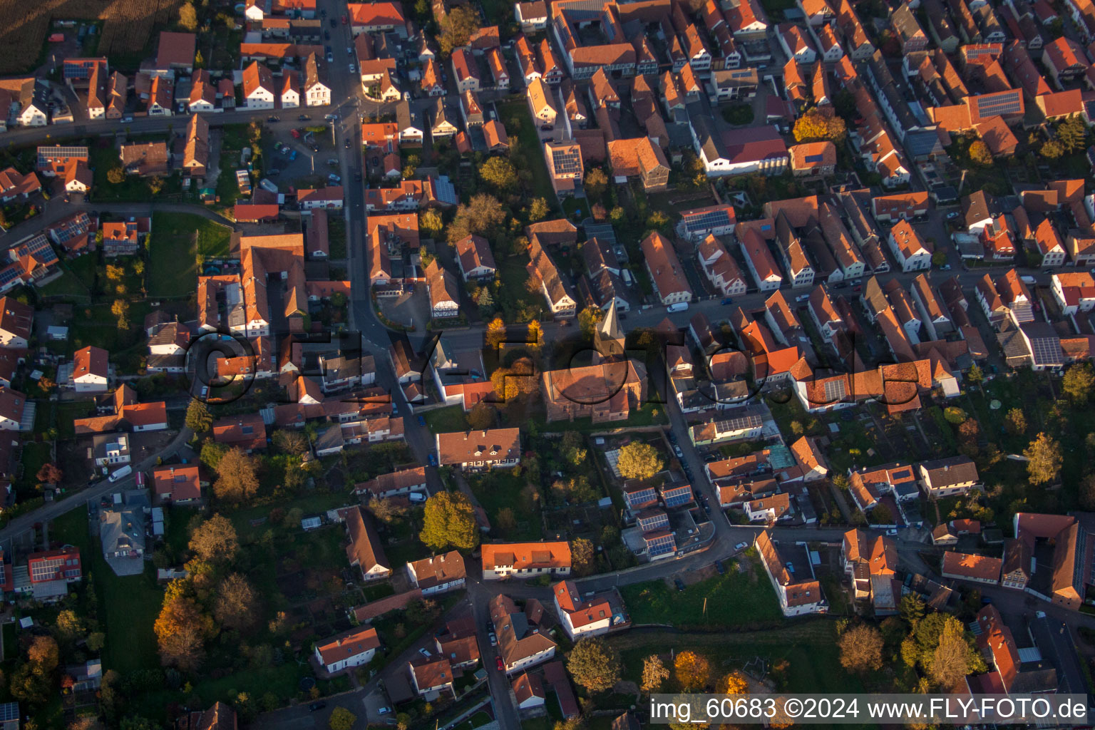 Rohrbach in the state Rhineland-Palatinate, Germany from a drone