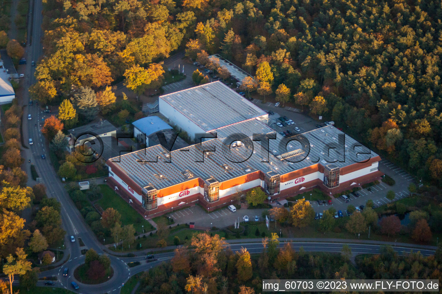 District Herxheim in Herxheim bei Landau in the state Rhineland-Palatinate, Germany viewn from the air