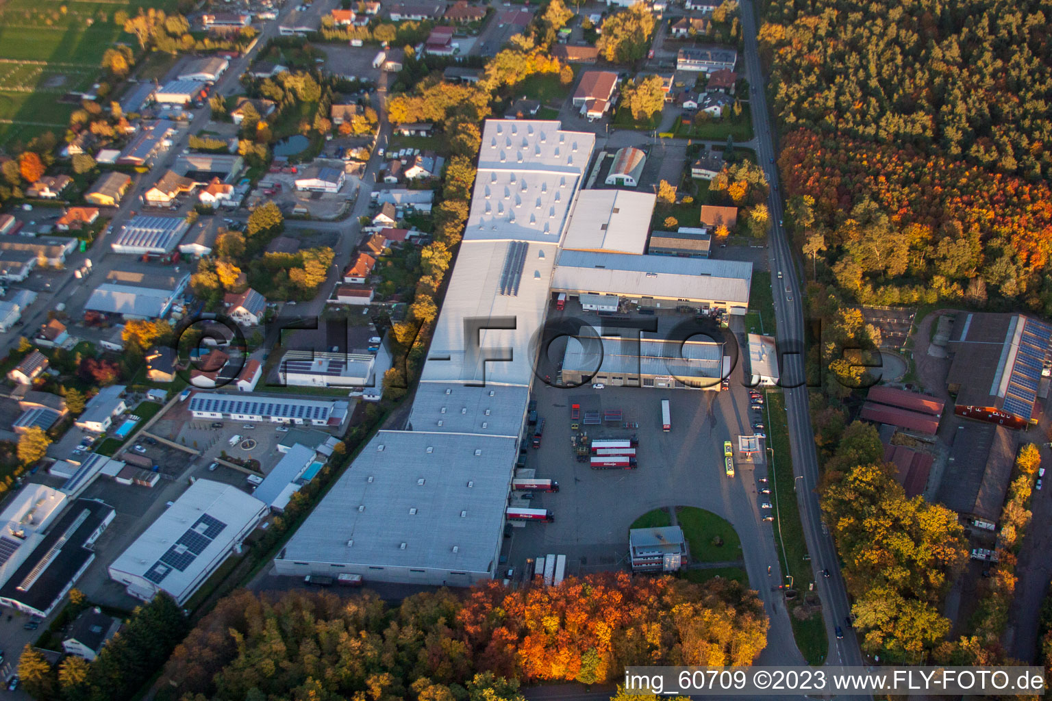 District Herxheim in Herxheim bei Landau in the state Rhineland-Palatinate, Germany from the drone perspective