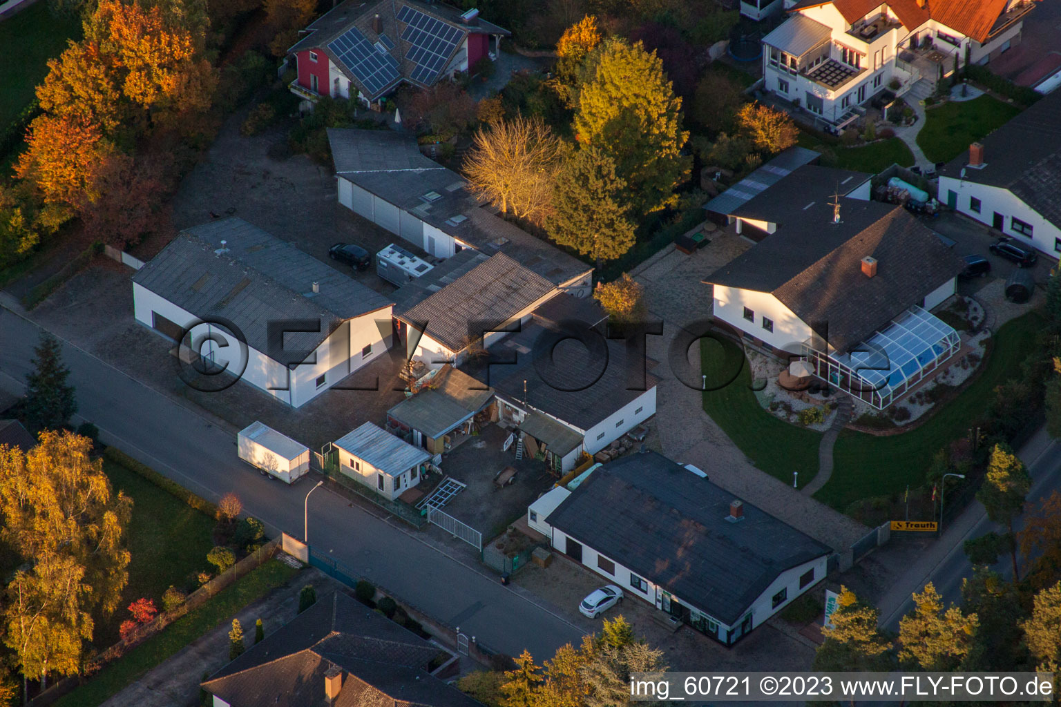 Bird's eye view of District Herxheim in Herxheim bei Landau/Pfalz in the state Rhineland-Palatinate, Germany