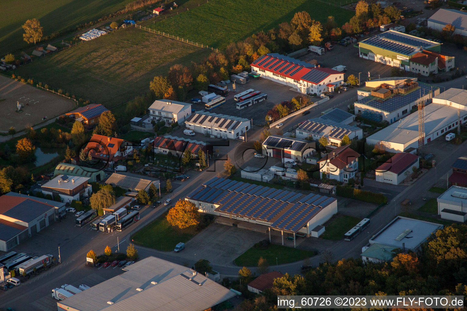 District Herxheim in Herxheim bei Landau in the state Rhineland-Palatinate, Germany from a drone