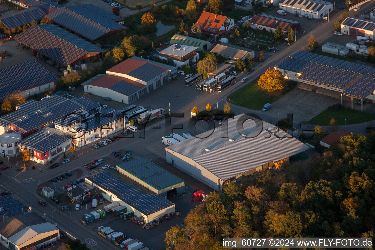 District Herxheim in Herxheim bei Landau in the state Rhineland-Palatinate, Germany seen from a drone