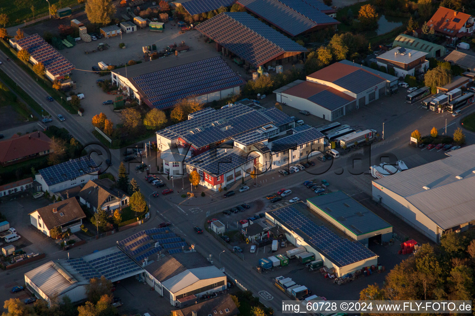 Aerial view of District Herxheim in Herxheim bei Landau in the state Rhineland-Palatinate, Germany