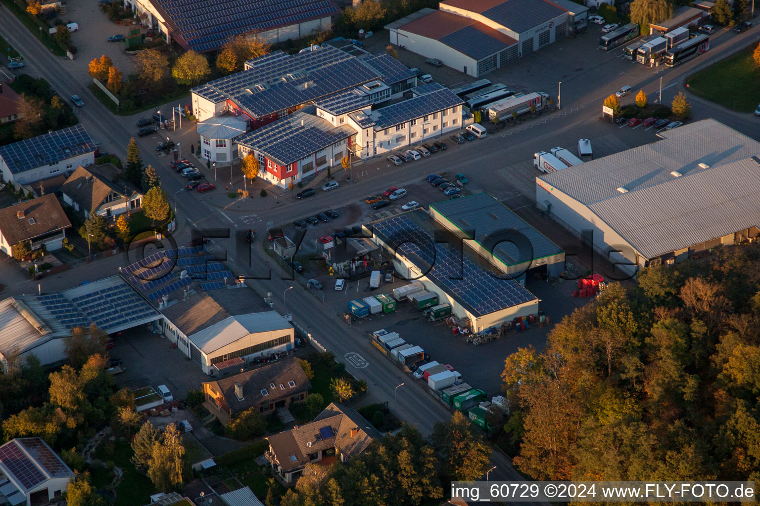 Aerial photograpy of District Herxheim in Herxheim bei Landau in the state Rhineland-Palatinate, Germany