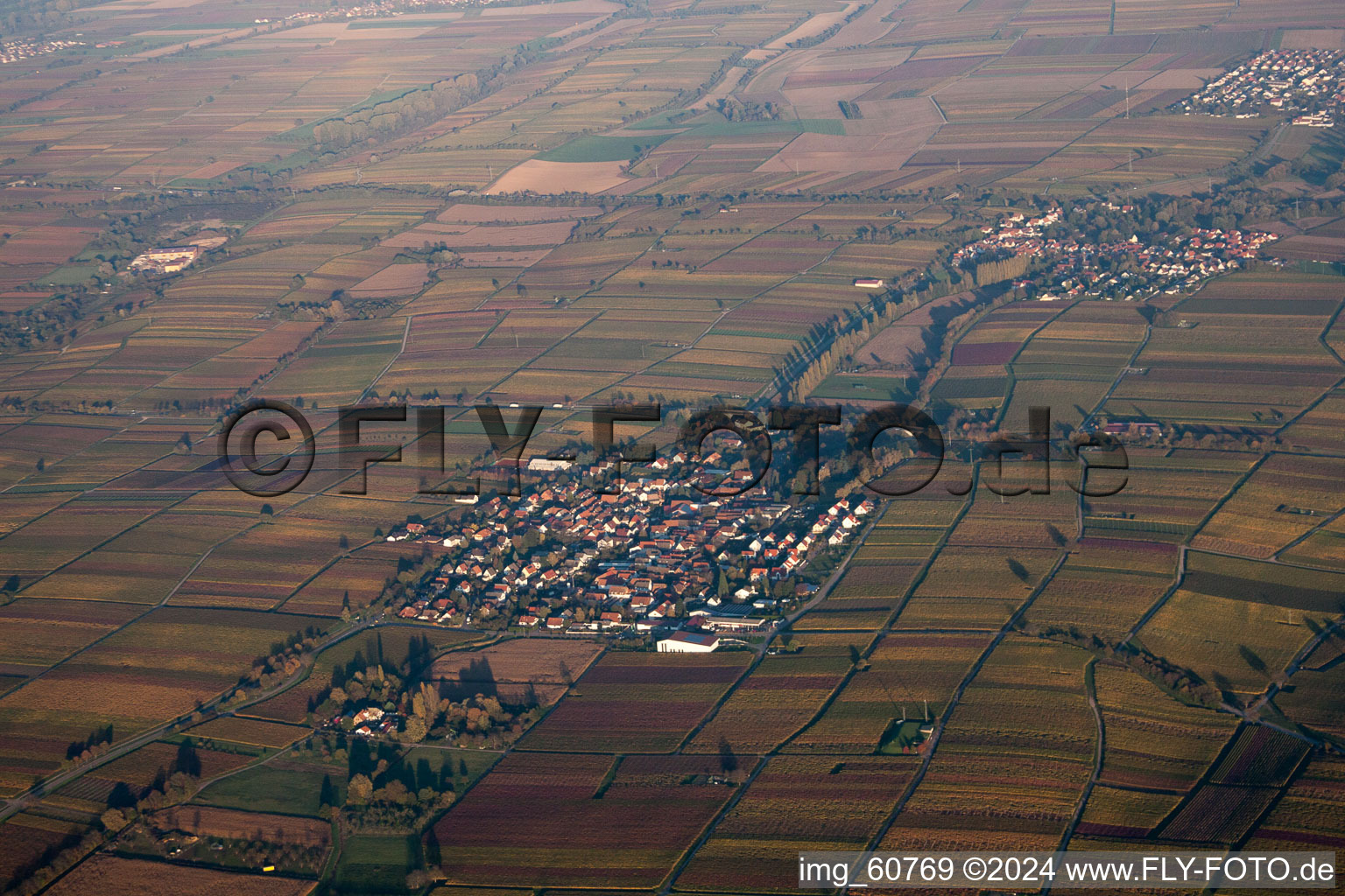 Walsheim in the state Rhineland-Palatinate, Germany out of the air