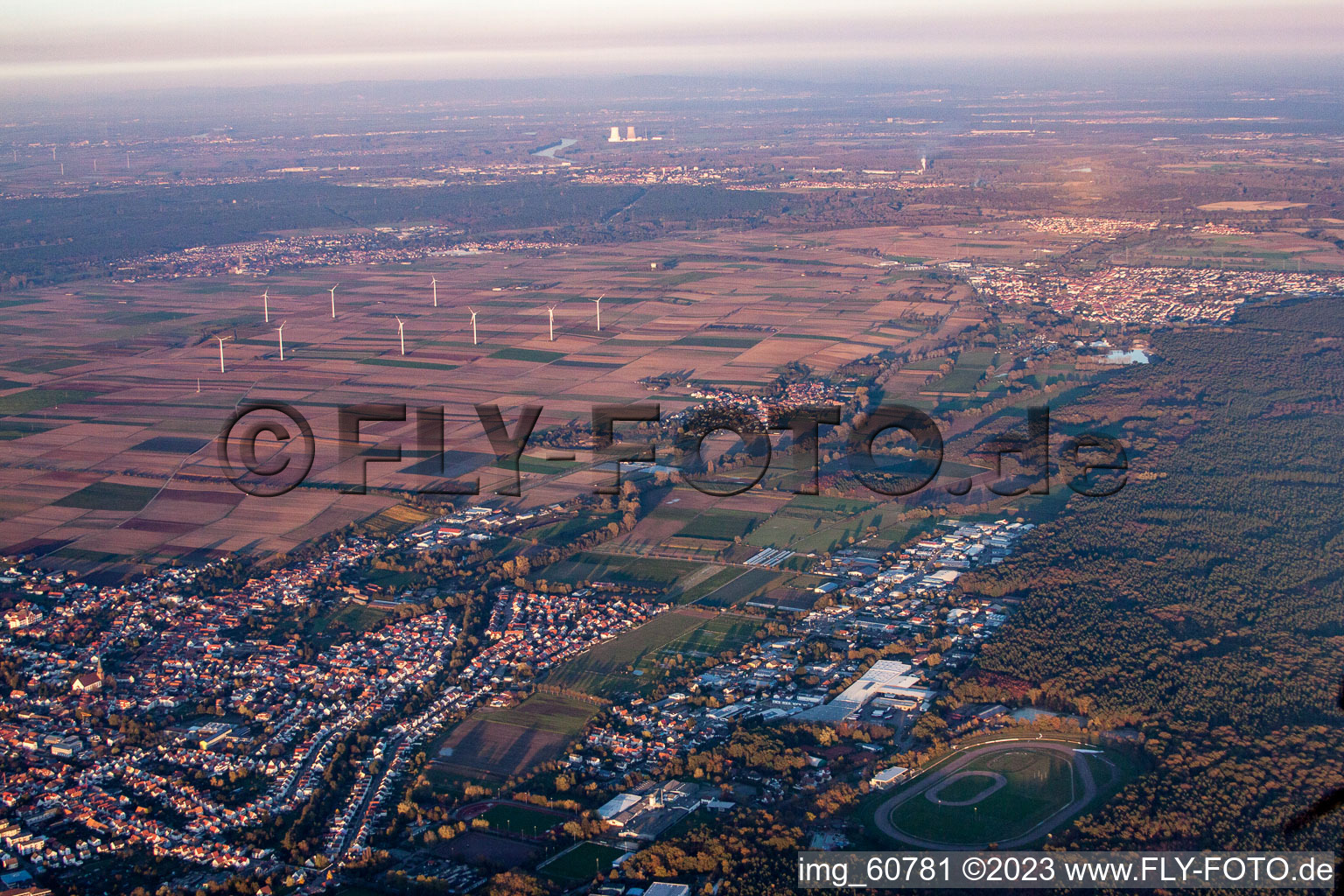 District Herxheim in Herxheim bei Landau in the state Rhineland-Palatinate, Germany from a drone