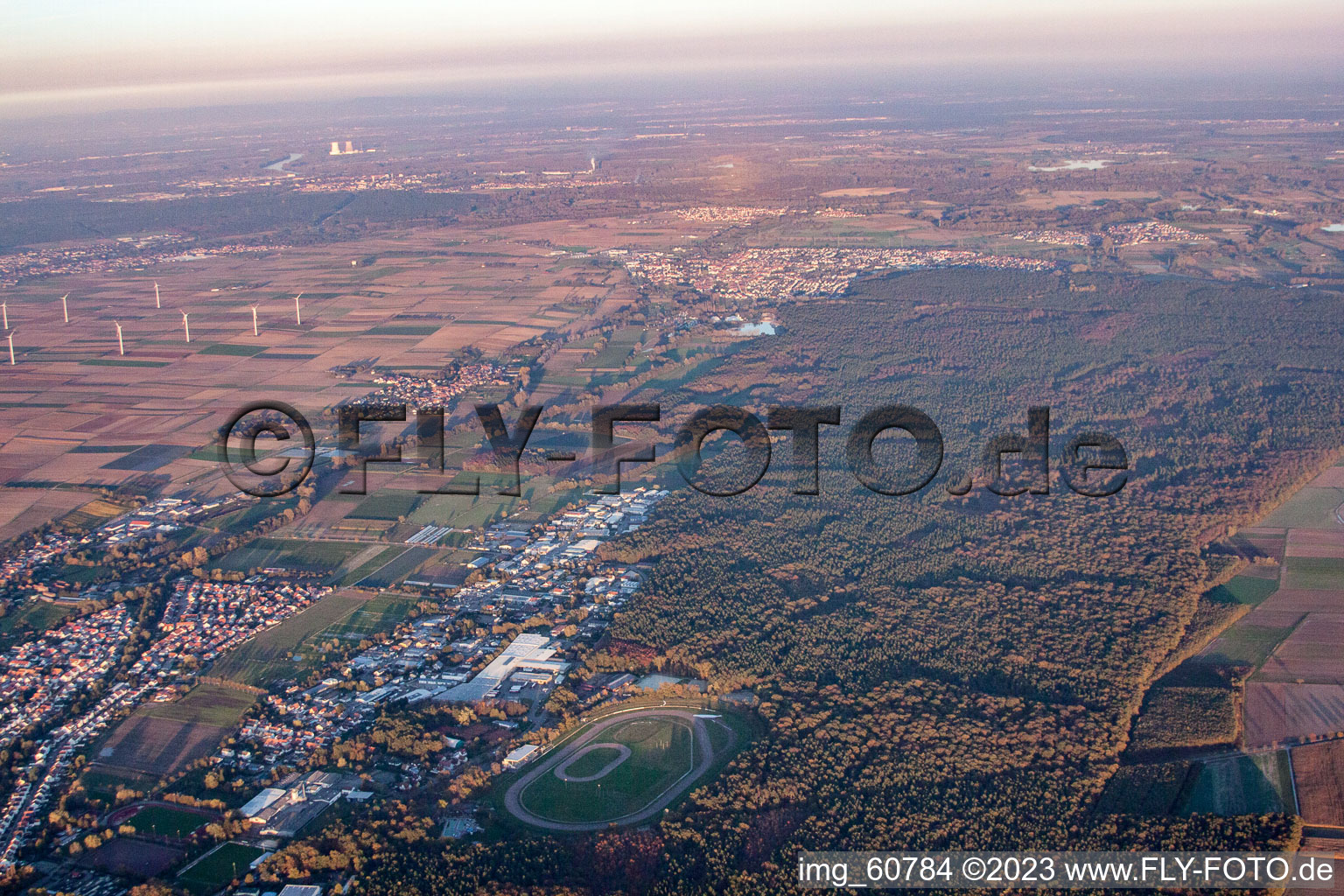 Aerial photograpy of District Herxheim in Herxheim bei Landau in the state Rhineland-Palatinate, Germany