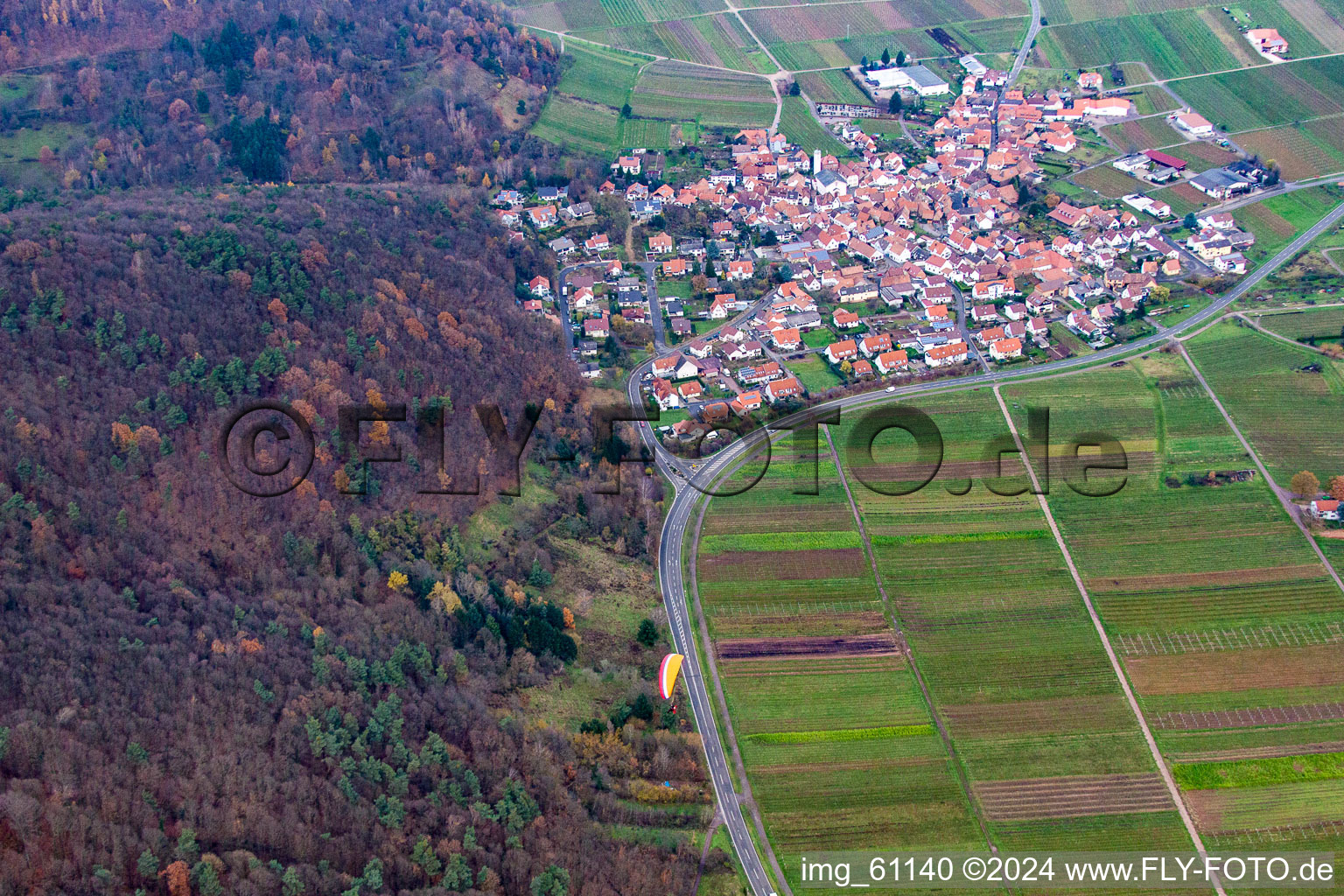 Eschbach in the state Rhineland-Palatinate, Germany from above