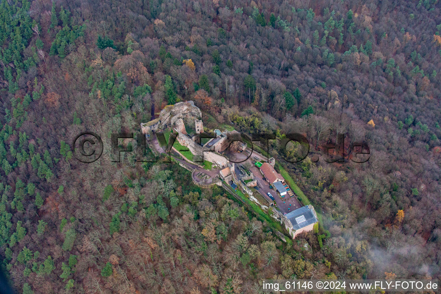 Eschbach in the state Rhineland-Palatinate, Germany from the plane