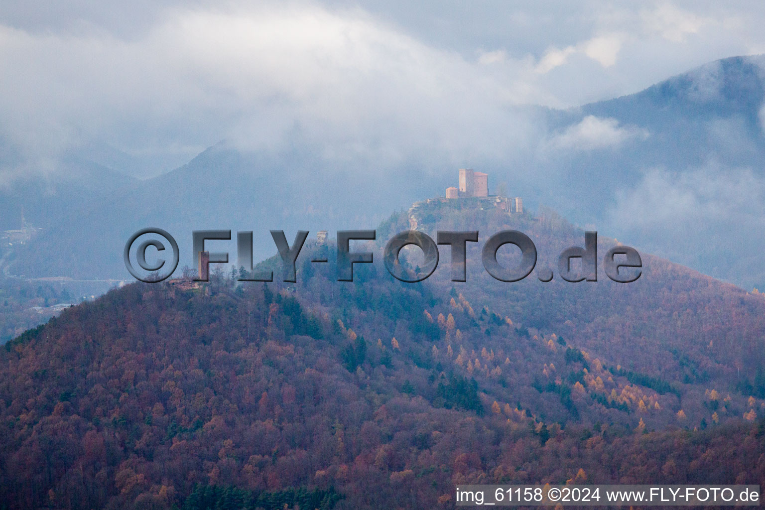 Castle of the fortress Burg Trifels in Annweiler am Trifels in the state Rhineland-Palatinate