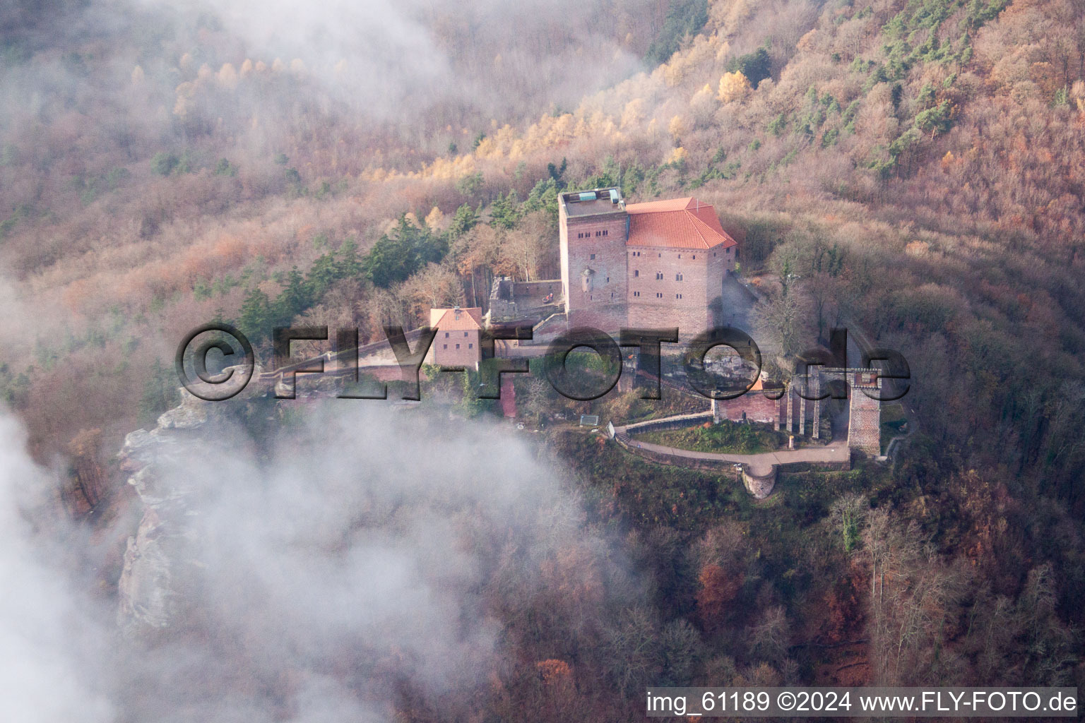 Castle Trifels in Annweiler am Trifels in the state Rhineland-Palatinate