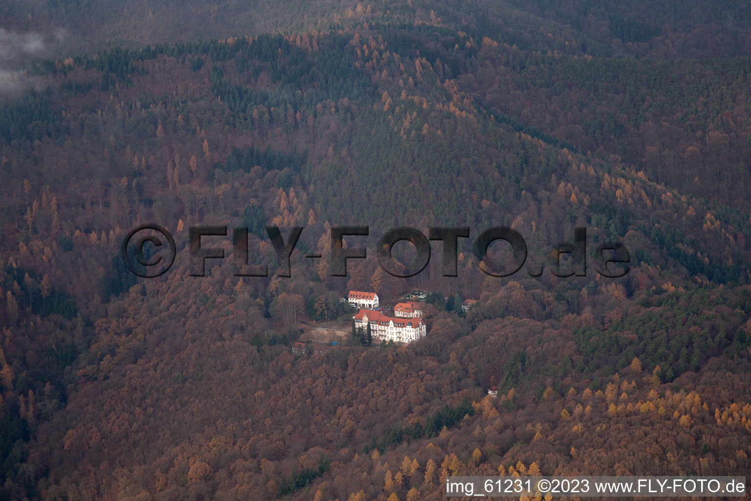 Aerial photograpy of Clinic in Eußerthal in the state Rhineland-Palatinate, Germany