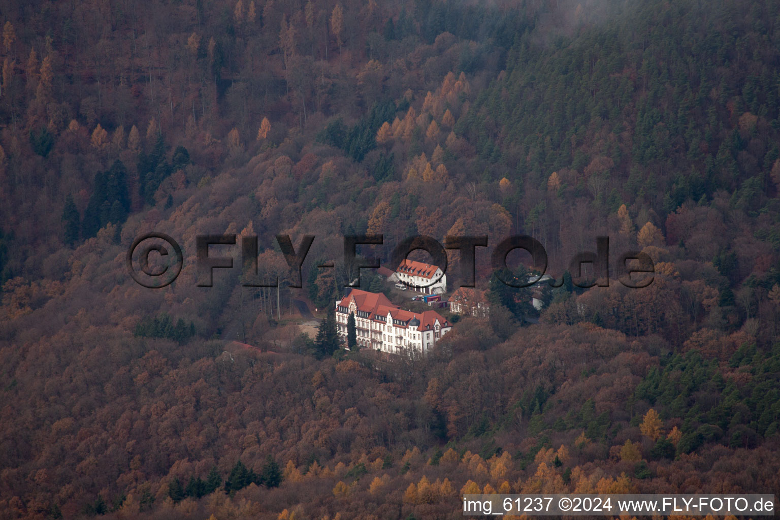 Oblique view of Clinic in Eußerthal in the state Rhineland-Palatinate, Germany