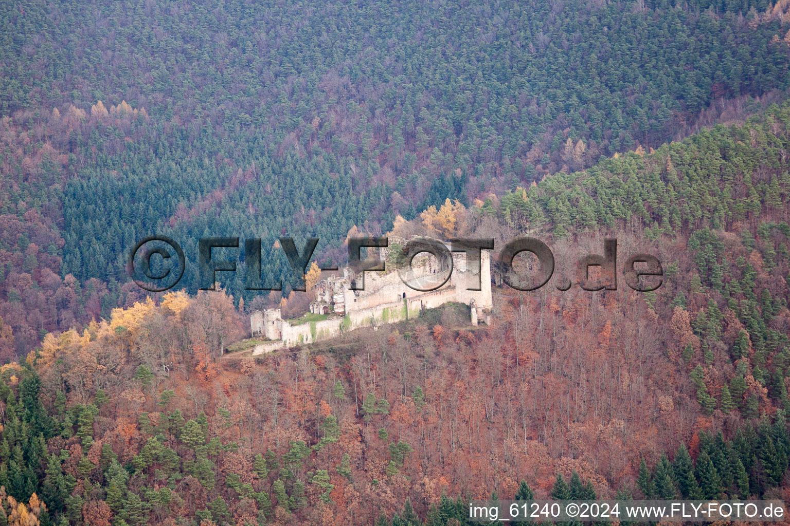 Oblique view of Dernbach in the state Rhineland-Palatinate, Germany