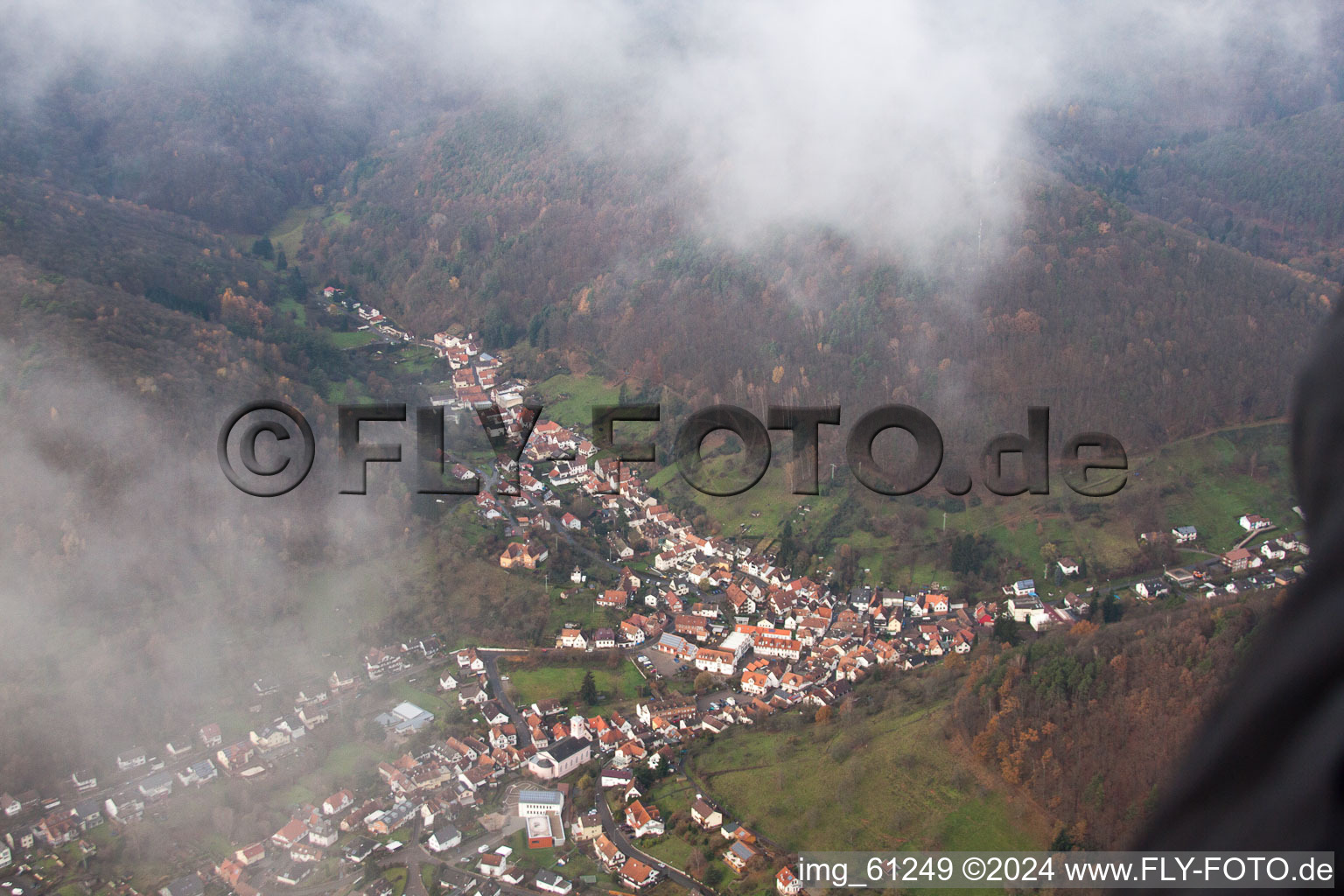 Oblique view of Ramberg in the state Rhineland-Palatinate, Germany