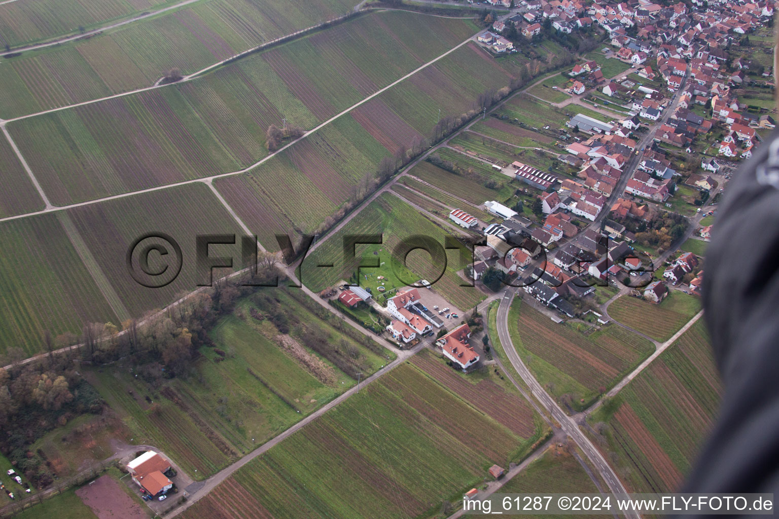 Birkweiler in the state Rhineland-Palatinate, Germany out of the air