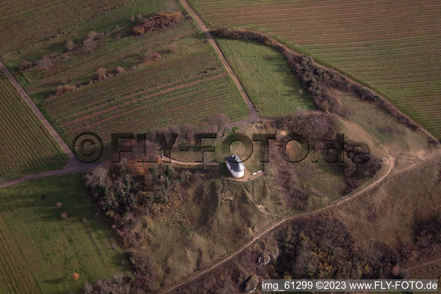 Bird's eye view of Ilbesheim bei Landau in der Pfalz in the state Rhineland-Palatinate, Germany