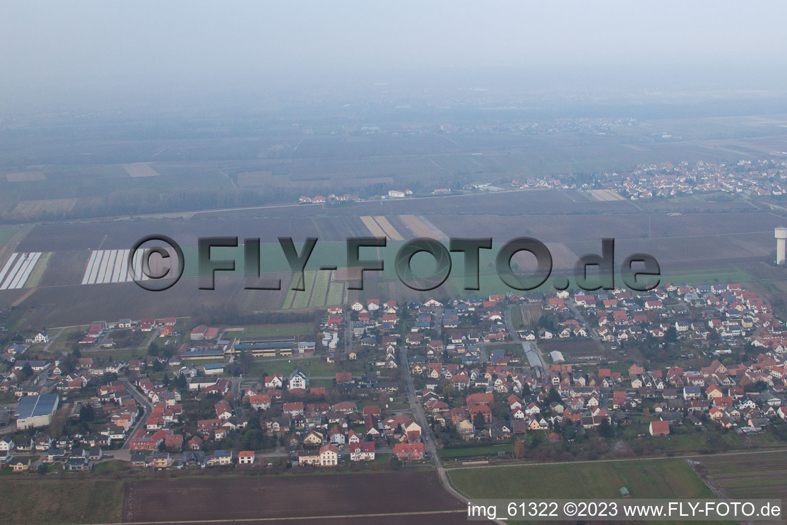Lustadt in the state Rhineland-Palatinate, Germany out of the air