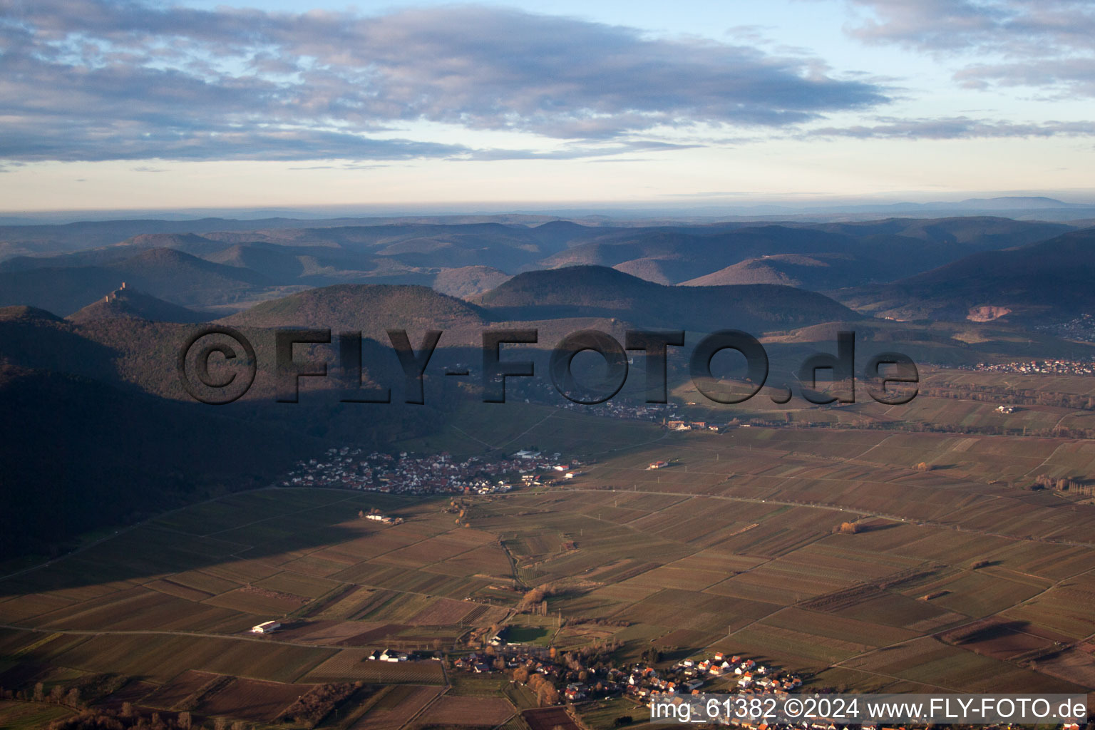 Eschbach in the state Rhineland-Palatinate, Germany viewn from the air