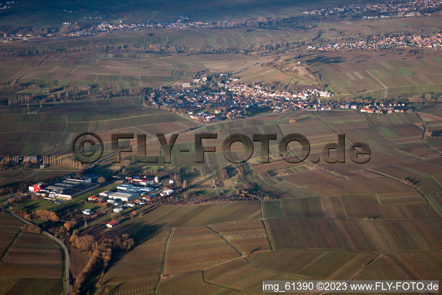 District Ilbesheim in Ilbesheim bei Landau in der Pfalz in the state Rhineland-Palatinate, Germany seen from above