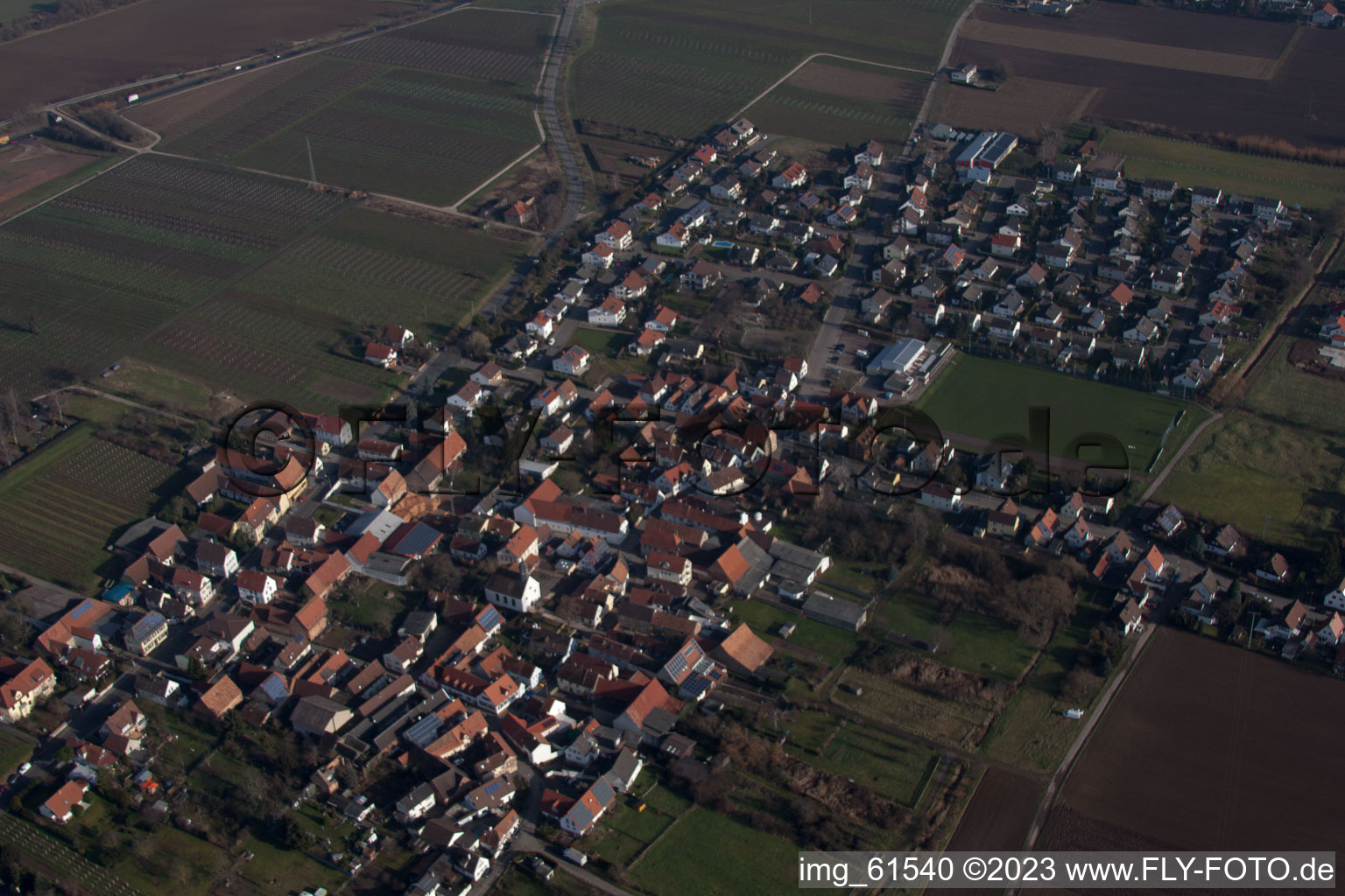 Drone recording of District Dammheim in Landau in der Pfalz in the state Rhineland-Palatinate, Germany