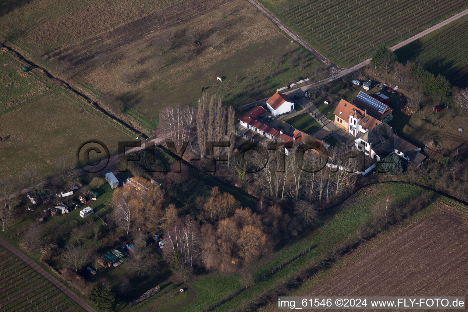 Walsheim in the state Rhineland-Palatinate, Germany viewn from the air