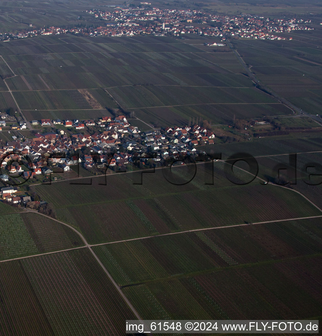 Oblique view of Roschbach in the state Rhineland-Palatinate, Germany