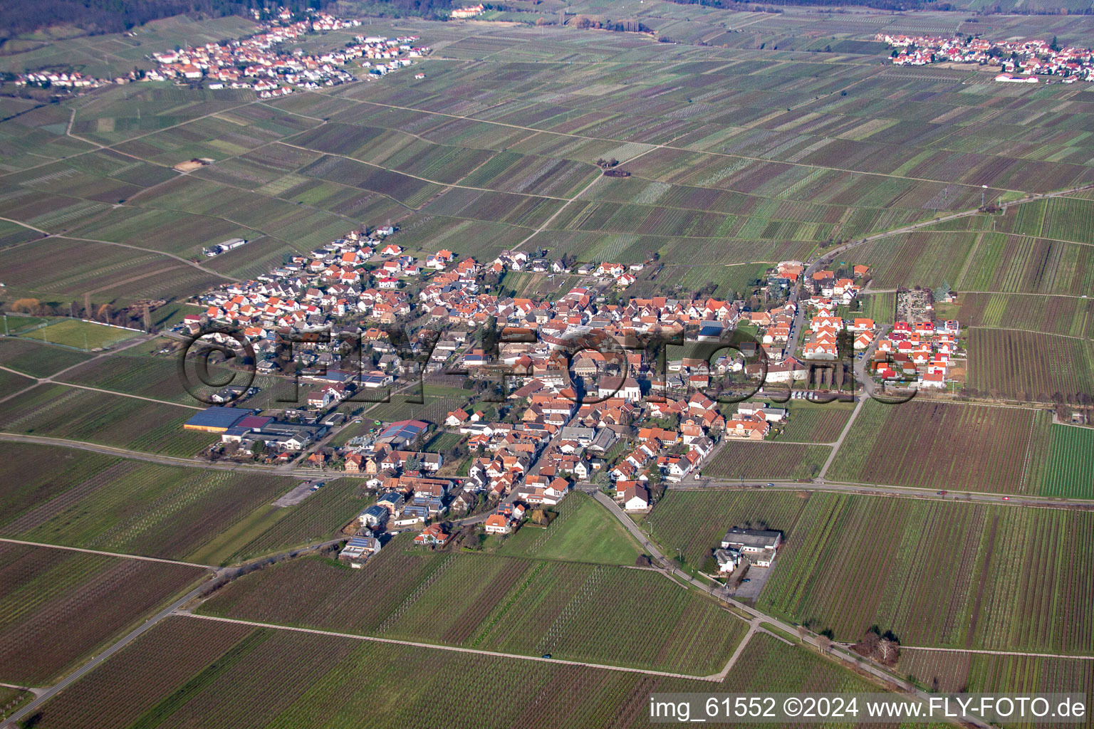 Aerial photograpy of Hainfeld in the state Rhineland-Palatinate, Germany