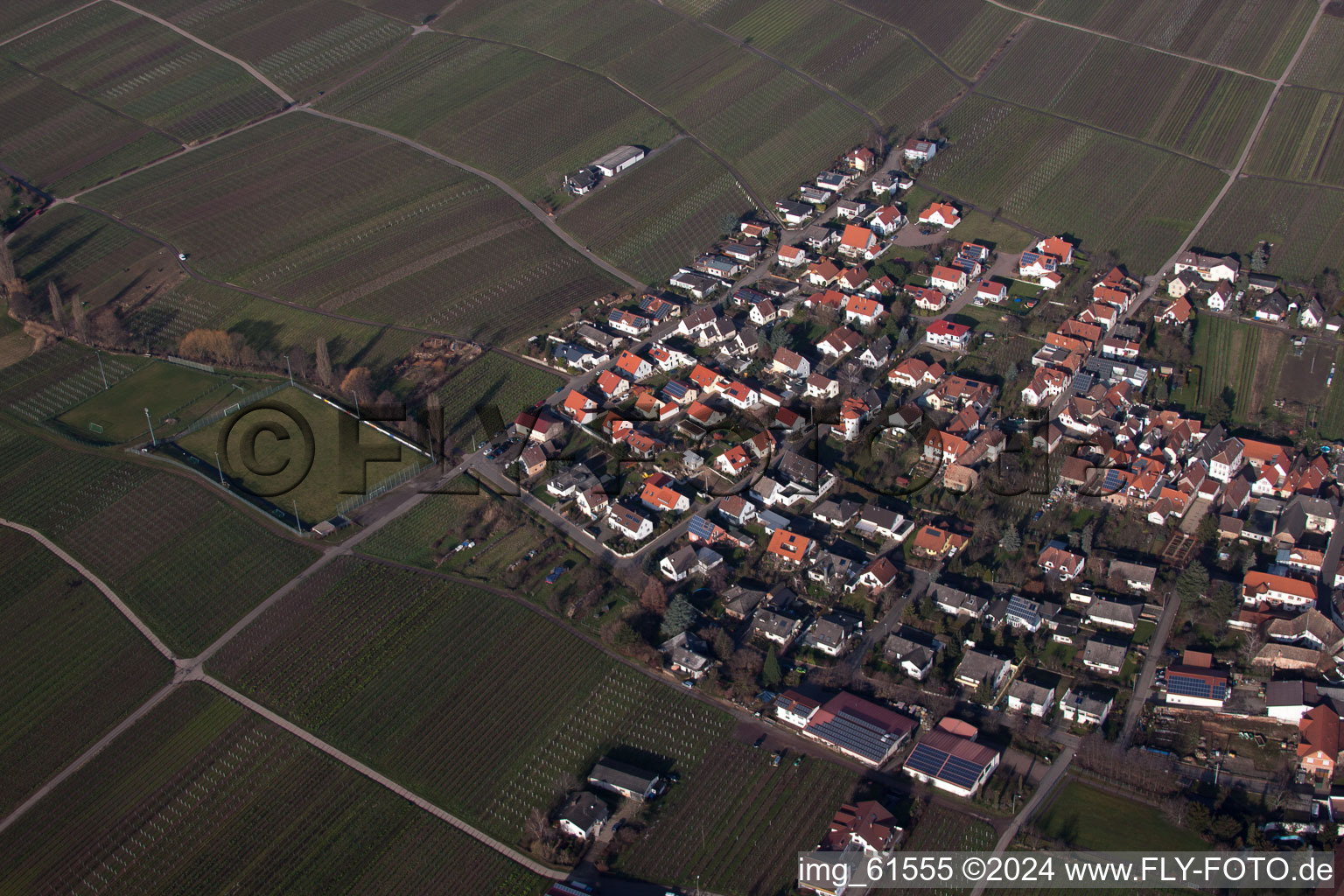 Oblique view of Hainfeld in the state Rhineland-Palatinate, Germany