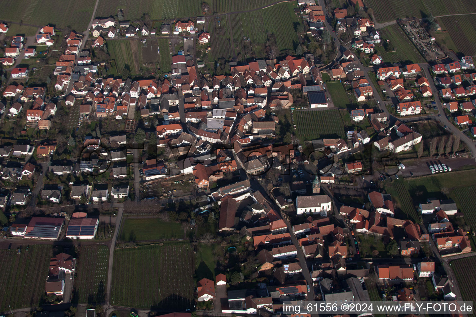 Hainfeld in the state Rhineland-Palatinate, Germany from above